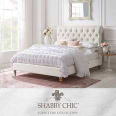 Headboards Shabby chic Rustic Manor Blanchet Cream Bedframe Headboard