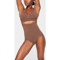 Beige - Skiing Underwear SKIMS Womens Jasper Sculpting High-rise Stretch-woven Briefs