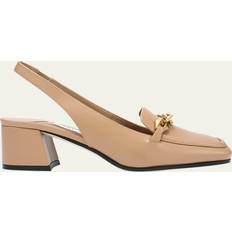 Jimmy Choo Rubber Heels & Pumps Jimmy Choo Diamond Tilda 45 Leather Slingback Pumps - White