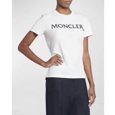 Moncler Donna Top Moncler T-shirt In Cotone Organico Con Ricamo