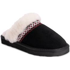 Wool Slippers Muk Luks Women Dawn Suede Scuff-Ebony