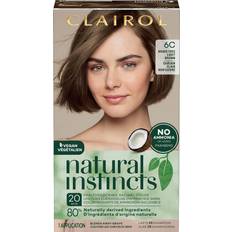 Clairol Natural Instincts Demi-Permanent Hair Dye, 6C Light Brown Hair Color, Pack