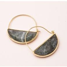 Gray Earrings Scout Curated Wears Stone Prisim Hoop Earrings