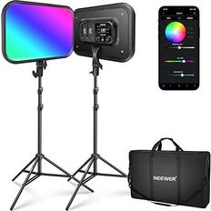 Neewer 2 Pack RGB168 18.3 Inch LED Panel Video Light Kit