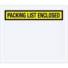 Value Collection Box Partners PL490 7 x 6 in. 2 Mil Poly Yellow Packing List Enclosed Envelopes