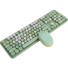 Keyboards PUSOKEI Wireless Keyboard Mouse Combo Wireless Typewriter Retro DPI...