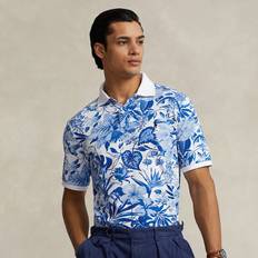 Men - Mesh Polo Shirts Polo Ralph Lauren Classic Fit Floral-Print Mesh Shirt in Jardin Floral/White