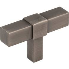 Door, Window & Furniture Hardware Jeffrey Alexander 293T Zane 2" Square Knob Knob Cabinet Hardware Knobs Bar