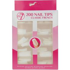 Tips W7 Nail Tips Classic French contains 200 Nail Tips