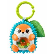 Chicco Toys Chicco Igel Rassel mit verschiedenen Texturen, Haken zur Befestigung am Kinderwagen oder Autositz, unterstützt die Entwicklung der auditiven und visuellen Fähigkeiten, Babyspielzeug, 3-24 Monate