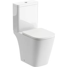 Rimless Water Toilets Vegar Rimless Close Coupled Toilet, Rimless Open Back, Comfort Height