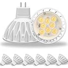 MR16 LED-lampor Varmvit GU5.3 Spot-lampa 6-pack, 12V 5W 2700K MR16 LED-lampa 2Pin 50W Halogenekvivalent 450Lm 38° Strålvinkellampa Ej dimbar, för liggande infälld och spårbelysning