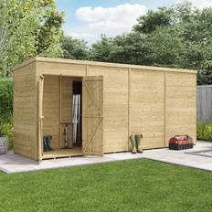 Outbuildings BillyOh 16x4 Windowless, 15mm Groove Pent Shed (Building Area )