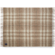 Textiel Lexington Checked Mohair Mix 130 x 170 cm Beige-White-Gray