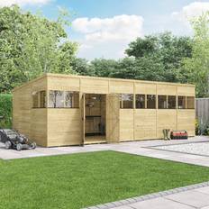 Outbuildings BillyOh 24x10 Windowed, 11mm Groove Pent Shed (Building Area )