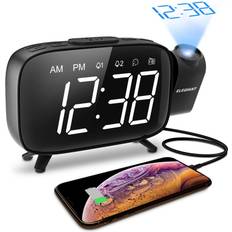 Naxa Digital LED Projector Projection FM Radio Snooze Alarm Clock