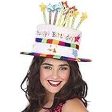 Atosa Chapeau d'anniversaire (59 cm) Multicouleur