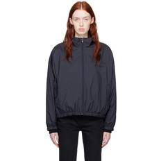 Stripes - Women Outerwear Alexander Wang Black Coaches Track Jacket 009 Midnight