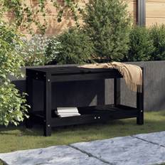 vidaXL 82,5x35x45 massivt Havebænk