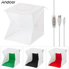 Andoer 22*23*24cm Foldable Studio Light Box LED Photo Photography Shooting Tent Softbox 5500K White