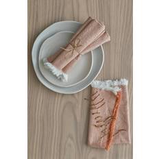Bomuld - Orange Stofservietter Ellos Serviet Ivory 40x40 cm Orange Stofserviet Hvid, Orange (40x40cm)
