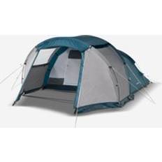 Quechua 4 Man Tent MH100 Xxl Grey/dark Petrol Blue