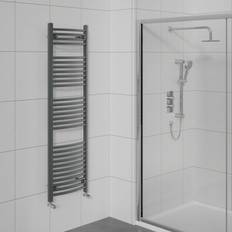 Heated Towel Rails WarmeHaus Curved Heated Rail Anthracite