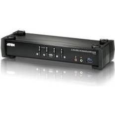 KVM Switches Aten 4-Port USB 3.1 1 4K DisplayPort 1.2 KVMP Switch with Audio KVM cables included