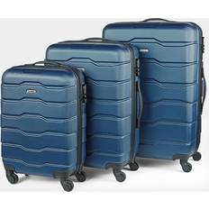 Plastic Suitcase Sets VonHaus 3pc Navy Luggage Set