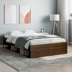 vidaXL Bed Frame Brown Oak Small Double