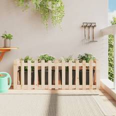 Pots & Planters vidaXL Garden Raised Bed with Fence Design 150x50x50 cm