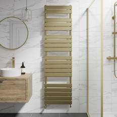 Heated Towel Rails Duratherm Flat Panel Heated Rail Brass