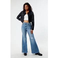 Levi's Medium Indigo Ripped Ribcage Bell Jeans - Women's