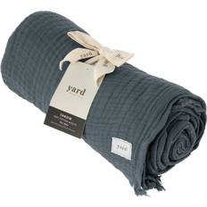 Yard Lark Crinkle Cotton Fringed Blankets Blue
