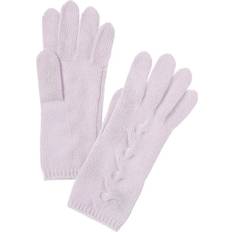 White Gloves Portolano Chunky Cable Cashmere Gloves White