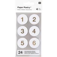 Calendriers de l'Avent Rico Design Autocollant nombres Calendrier de l avent 24 pcs