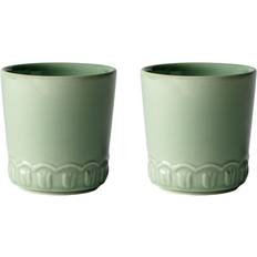 Potteryjo Tazas Potteryjo 2 Tazas Tulipa 20 cl Verona Green Taza de café espresso