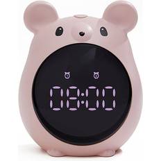 Alarm Clocks HOD Health & Home Cute Pink Mouse Animal Alarm Clock USB Rechargeable Led Screen