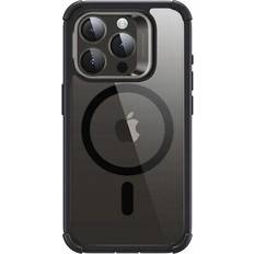 ESR for iPhone 15 Pro Case, Full-Body Shockproof MagSafe Case, Exceeds Military-Grade Protection, Magnetic Phone Case for iPhone 15 Pro, 2-Part Tough Case with Stand, Armor Series, Clear Black