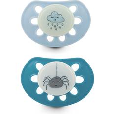 Esska Barn- & Babytillbehör Esska Napp Classic Glow 4-36mån BLÅ 2 st