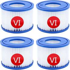 Swimming Pool Filter Cartridges for Bestway VI for Lay-Z-Spa Miami, Set of 4 Filters, Swimming Pool Cleaning Filter Filter Cartridge