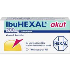 Ibuprofen Håndkøbsmedicin Ibuhexal akut 200 Filmtabletten 10