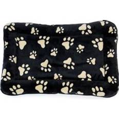 Faux Fur Dog Cage Bed in Paw Print