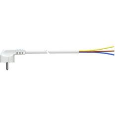 White Electrical Cables Solera Strømkabel 7000/1 Schuko 4,8 mm 1 m Hvid 250 V 16 A 3 x 1,5 mm