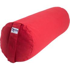 Rood Yoga-uitrusting Yoga Bolster Rood Rond Katoen Effen 59 x 21,5 cm