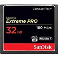 SanDisk Extreme Pro CompactFlash Speicherkarte 32GB UDMA7, 4K-UHD- und Full-HD-Videos, VPG 65, temperaturbeständig, 160 MB/s Übertragung