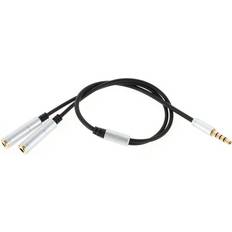 Audio 3.5mm splitter Lux-Case 3.5mm Hane till Två Honor 30cm Audio Splitter Kabel 0.3m