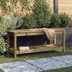 Furu Trädgårdsbänkar vidaXL 108x35x45 impregnerad Trädgårdsbänk