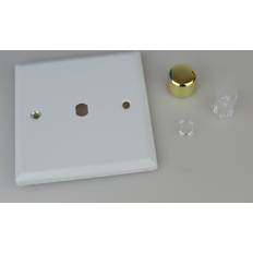 IP20 Dimmers Varilight 1-Gang Matrix Kit For Rotary Dimmers in Matt White