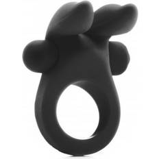 Shots Toys Rabbit Vibrating Cockring Black